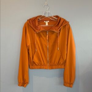 Women's Orange Hooded Jacket